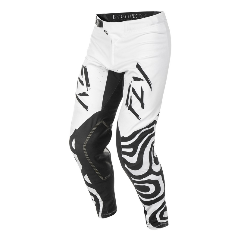 Motocross housut FLY Racing Evolution valkoinen-musta
