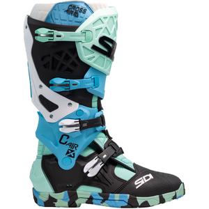 SiDi Crossair X musta ja turkoosi moottoripyöräsaappaat