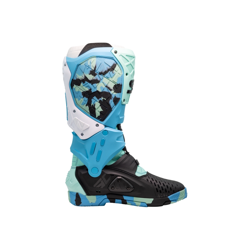SiDi Crossair X musta ja turkoosi moottoripyöräsaappaat
