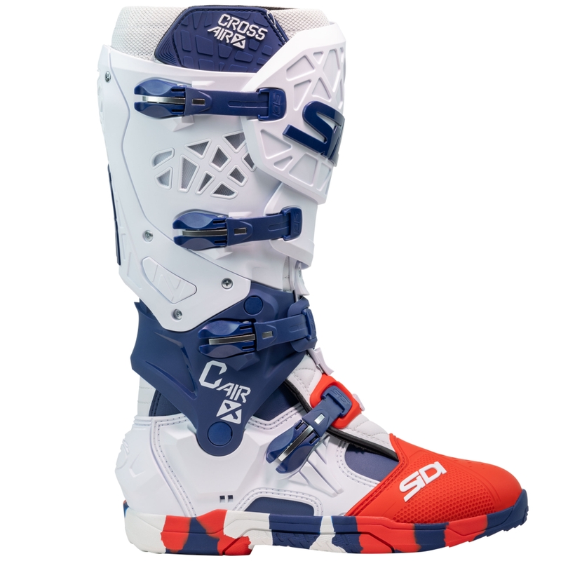 SiDi Crossair X moottoripyöräsaappaat valkoinen-sininen-punainen