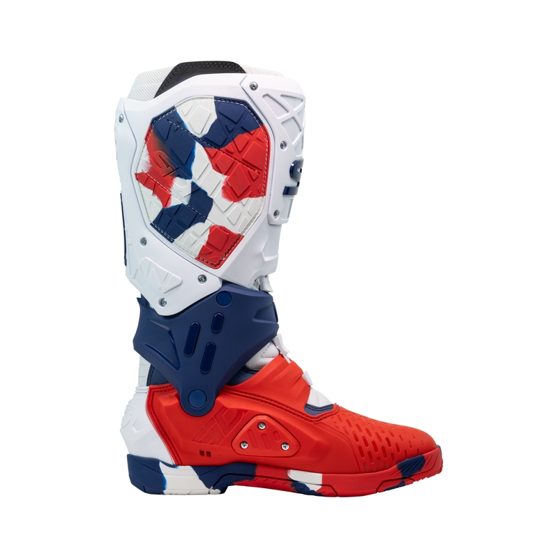 SiDi Crossair X moottoripyöräsaappaat valkoinen-sininen-punainen