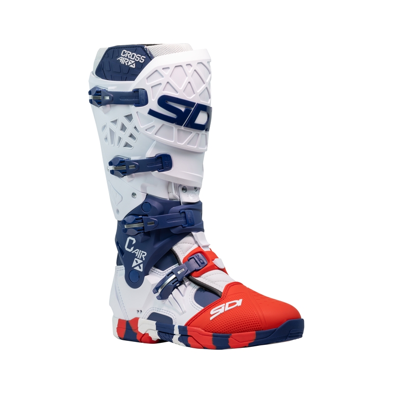 SiDi Crossair X moottoripyöräsaappaat valkoinen-sininen-punainen