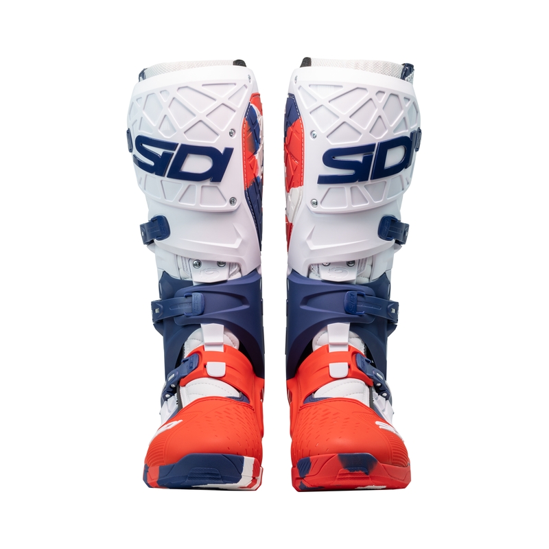 SiDi Crossair X moottoripyöräsaappaat valkoinen-sininen-punainen