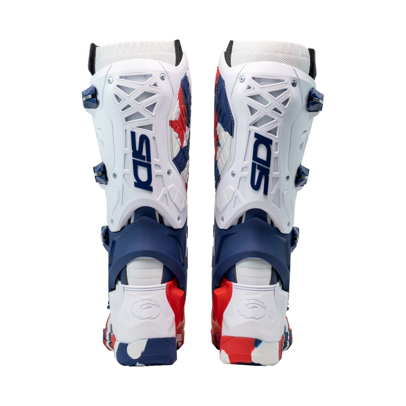 SiDi Crossair X moottoripyöräsaappaat valkoinen-sininen-punainen