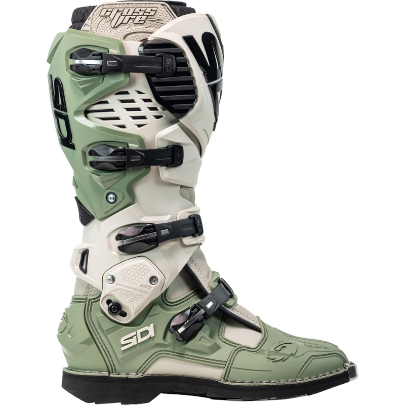 SiDi Crossfire 3 moottoripyöräsaappaat vihreä-beige