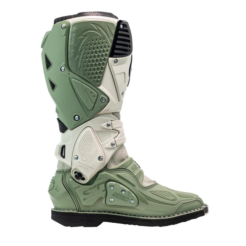SiDi Crossfire 3 moottoripyöräsaappaat vihreä-beige
