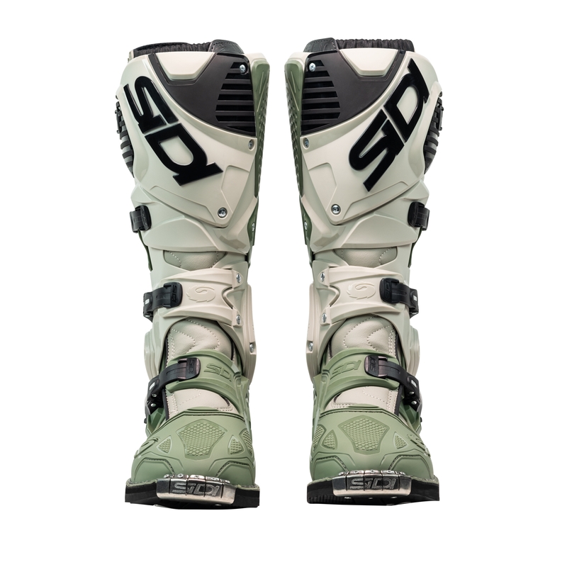 SiDi Crossfire 3 moottoripyöräsaappaat vihreä-beige