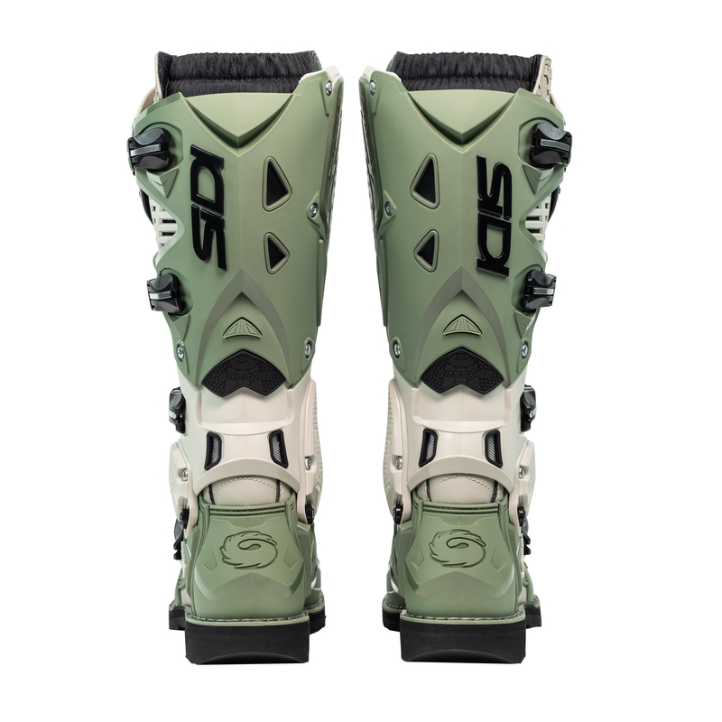 SiDi Crossfire 3 moottoripyöräsaappaat vihreä-beige