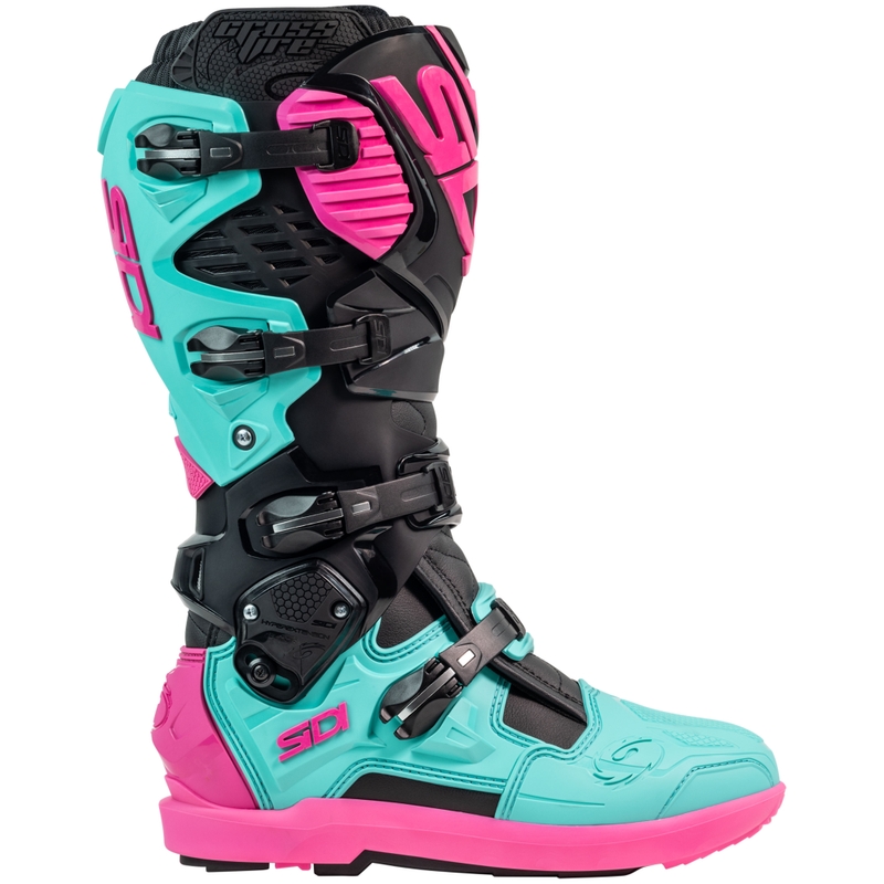 SiDi Crossfire 3 SRS Musta-Mint-Pink Moottoripyöräilykengät