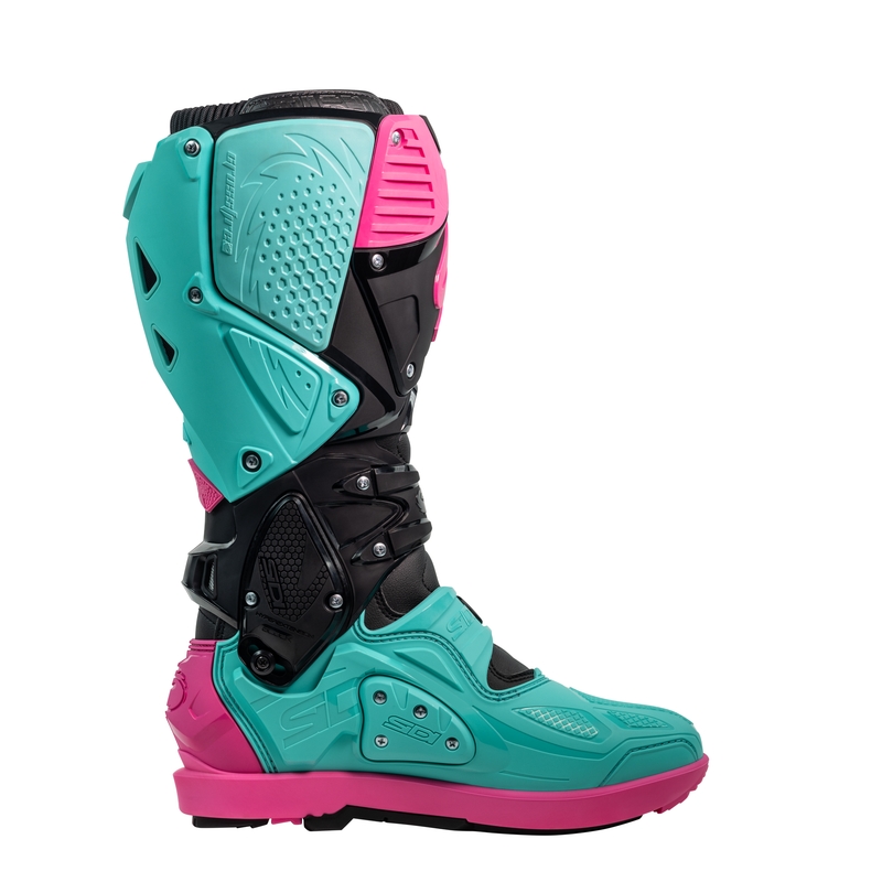 SiDi Crossfire 3 SRS Musta-Mint-Pink Moottoripyöräilykengät