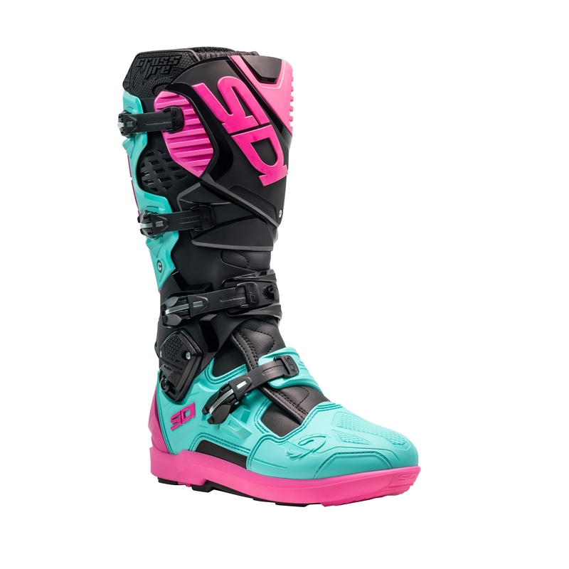 SiDi Crossfire 3 SRS Musta-Mint-Pink Moottoripyöräilykengät