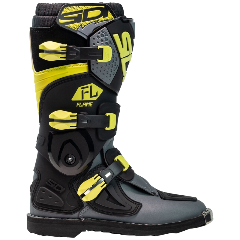 Lasten motocross-kengät SiDi Flame musta-keltainen