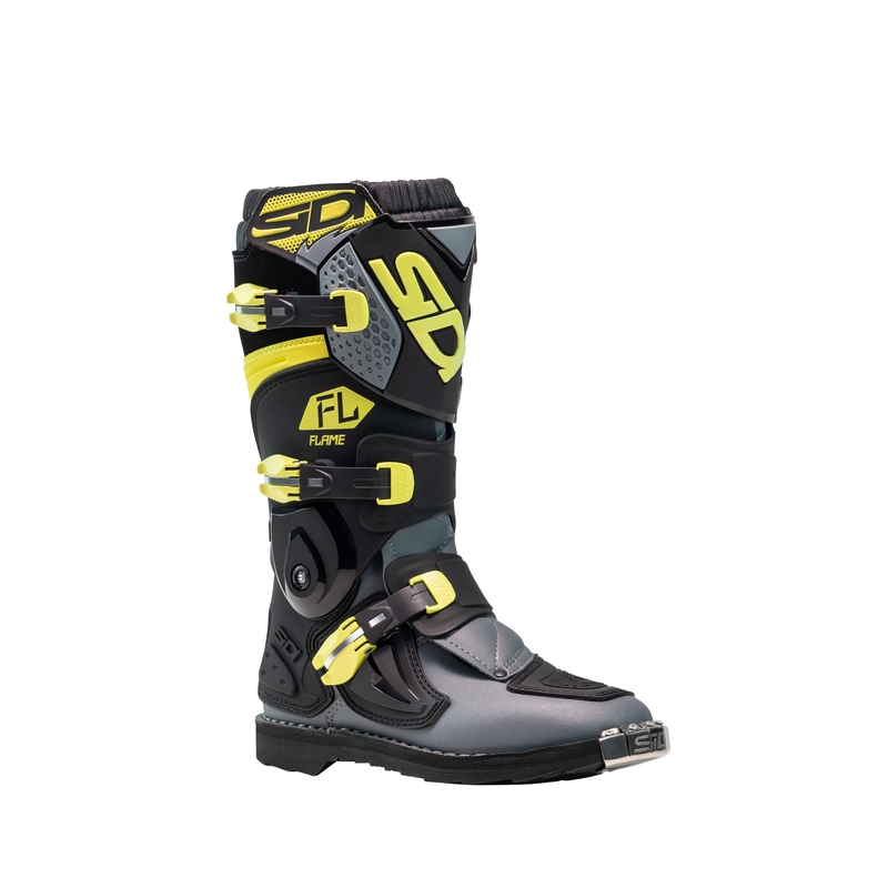 Lasten motocross-kengät SiDi Flame musta-keltainen