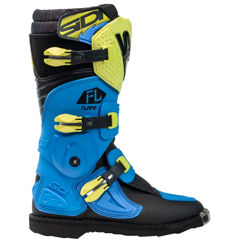 Lasten motocross-kengät SiDi Flame sininen-kelta-musta