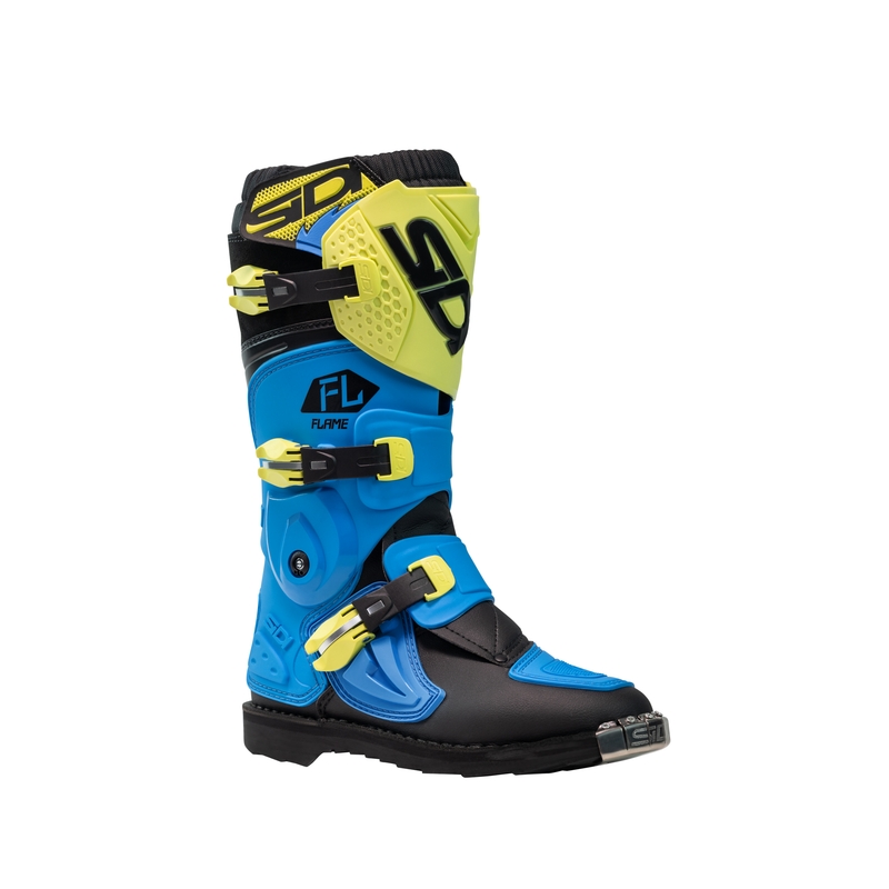 Lasten motocross-kengät SiDi Flame sininen-kelta-musta