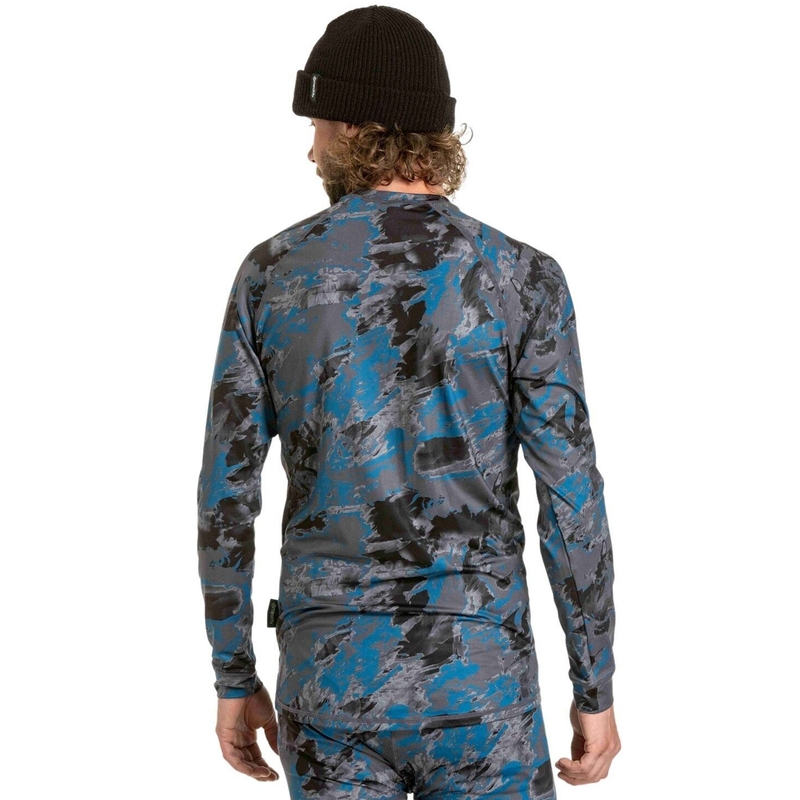 Miesten lämpö t-paita Meatfly Avery sininen-harmaa camo
