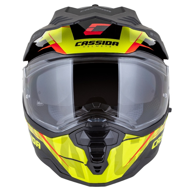 Enduro kypärä Cassida Road Runner TechniX fluo keltainen-musta-oranssi-harmaa