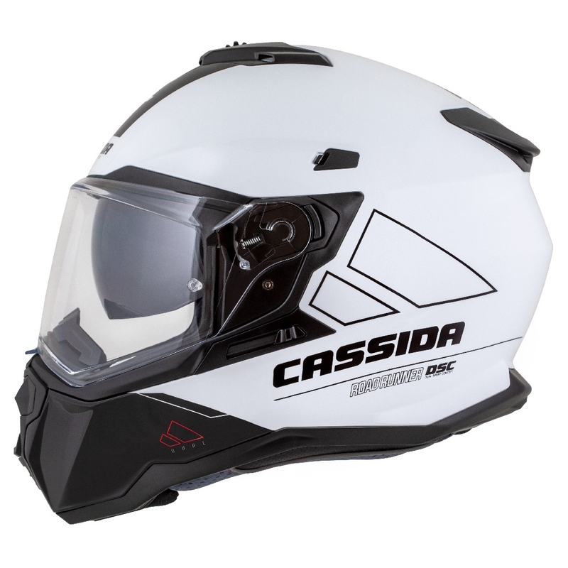 Enduro kypärä Cassida Road Runner Dual valkoinen-musta