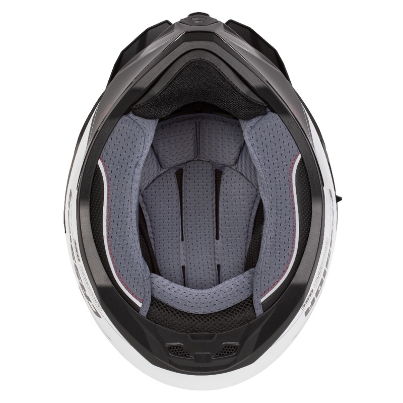 Enduro kypärä Cassida Road Runner Dual valkoinen-musta