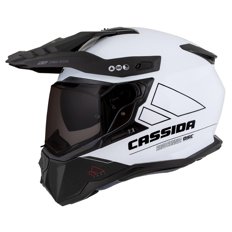 Enduro kypärä Cassida Road Runner Dual valkoinen-musta