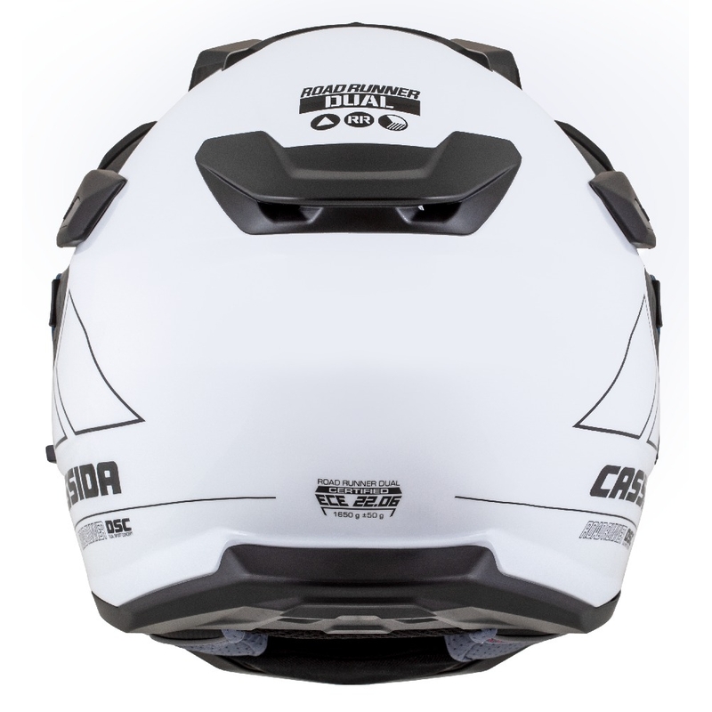 Enduro kypärä Cassida Road Runner Dual valkoinen-musta
