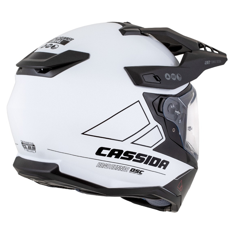 Enduro kypärä Cassida Road Runner Dual valkoinen-musta