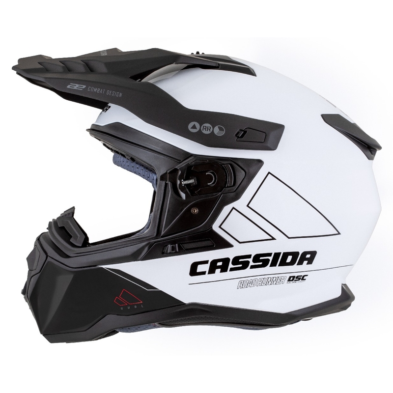 Enduro kypärä Cassida Road Runner Dual valkoinen-musta