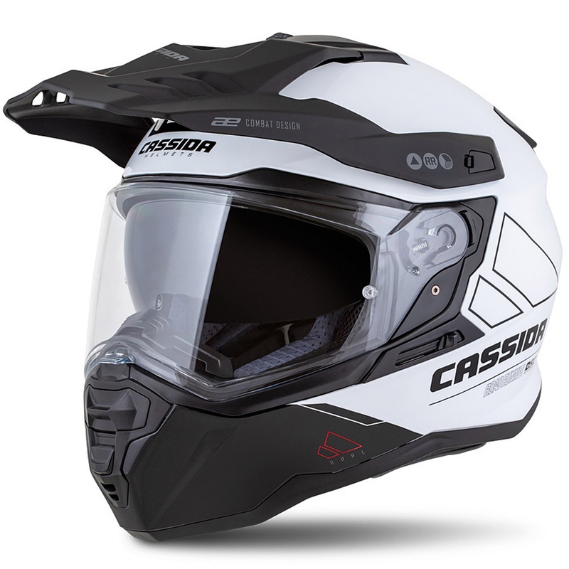 Enduro kypärä Cassida Road Runner Dual valkoinen-musta