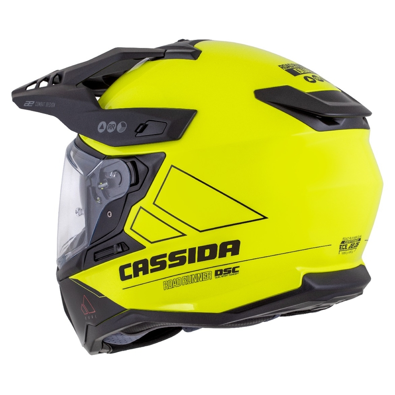 Enduro kypärä Cassida Road Runner Dual fluo keltainen-musta