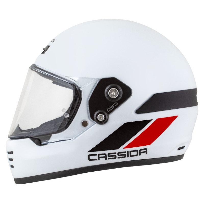 Enduro kypärä Cassida FormX FlatOut valkoinen-musta-punainen