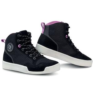 Naisten Eleveit Force Airtech Lady Musta ja vaaleanpunainen moottoripyörä saappaat