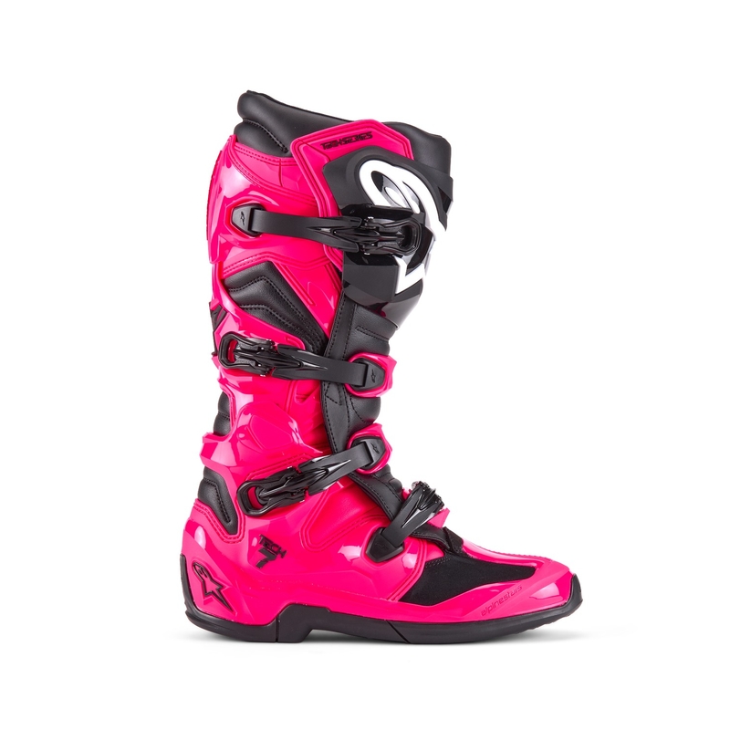 Alpinestars TECH 7 motocross saappaat vaaleanpunainen ja musta