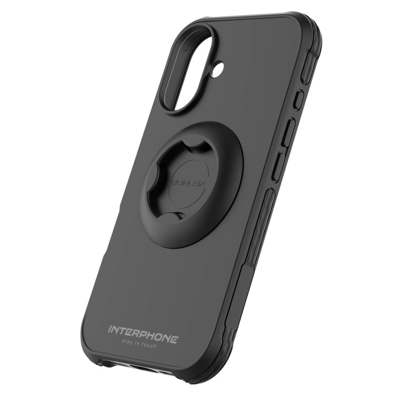 Suojakuori Interphone QUIKLOX Tetraforce Apple iPhone 16:lle musta