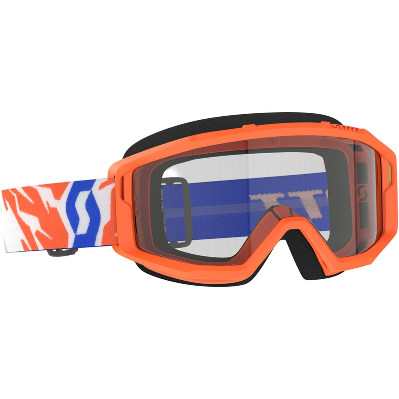 Lasten motocrosslasit SCOTT Primal Youth oranssi kirkkaalla pleksillä varustettuna