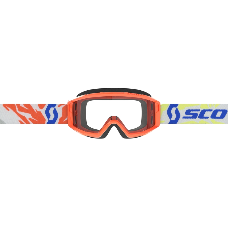 Lasten motocrosslasit SCOTT Primal Youth oranssi kirkkaalla pleksillä varustettuna