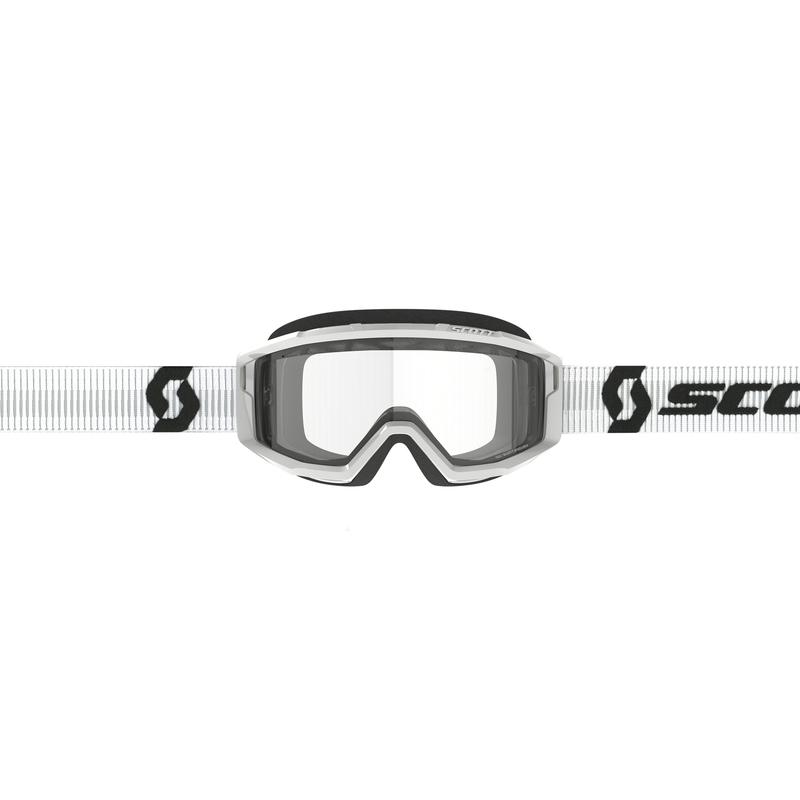 SCOTT Primal Enduro motocross lasit valkoinen kirkkaalla pleksillä varustettuna.