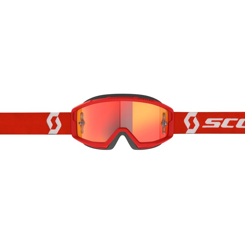 Motocross lasit SCOTT Primal CH punainen ja valkoinen kromi oranssi pleksi