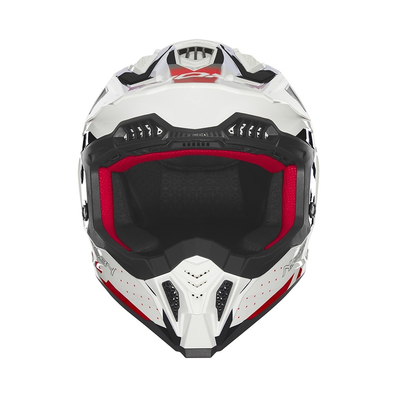 Motokrosová helma NOX N634 bílo-černo-červená