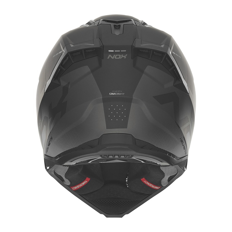 Motokrosová helma NOX N634 matná černo-stříbrná