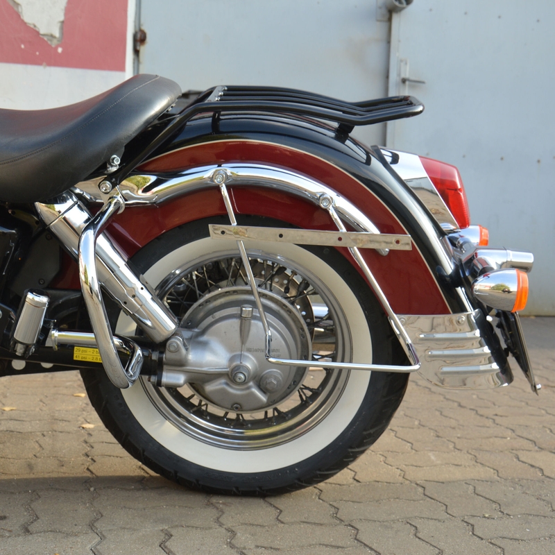 Tukikehykset selkänojalla varustetuille tavaratelineille HONDA VT1100 C3 Aero kromi