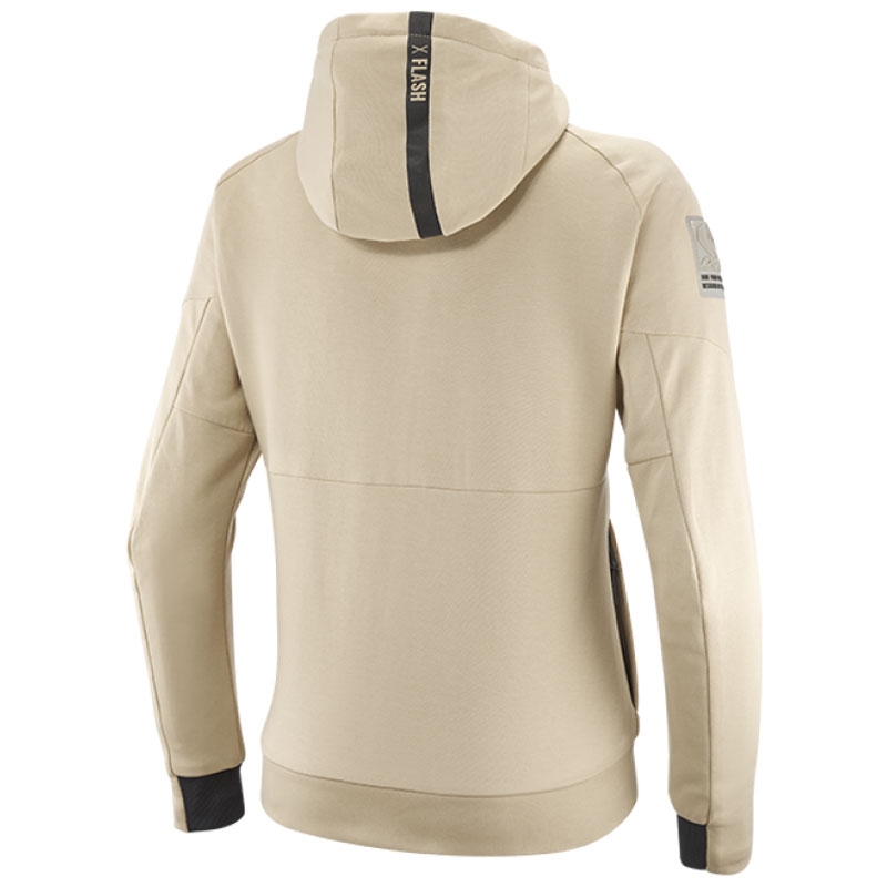 Naisten moottoripyöräilyhuppari IXON Touchdown beige-harmaa