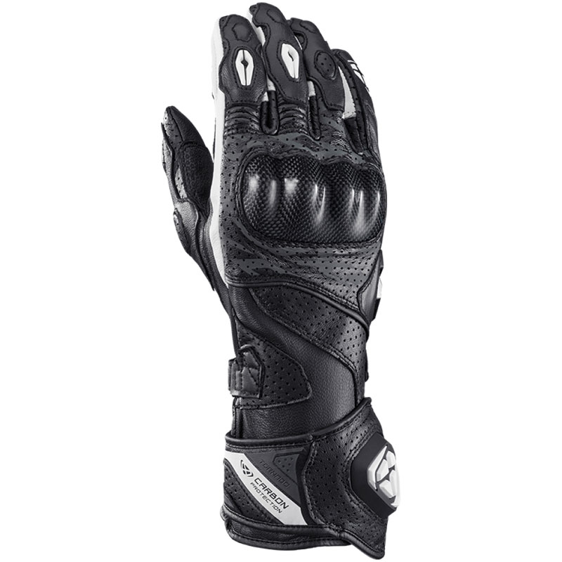 Moottoripyöräilykäsineet IXON Tornado Air musta ja valkoinen