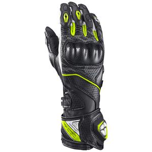 Moottoripyöräilykäsineet IXON Tornado Air musta-valkoinen-fluokokeltainen