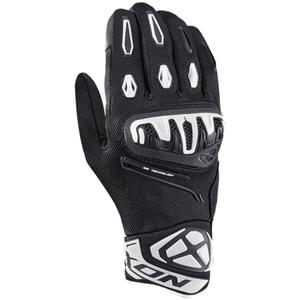 Moottoripyöräilykäsineet IXON Mirage Air musta ja valkoinen