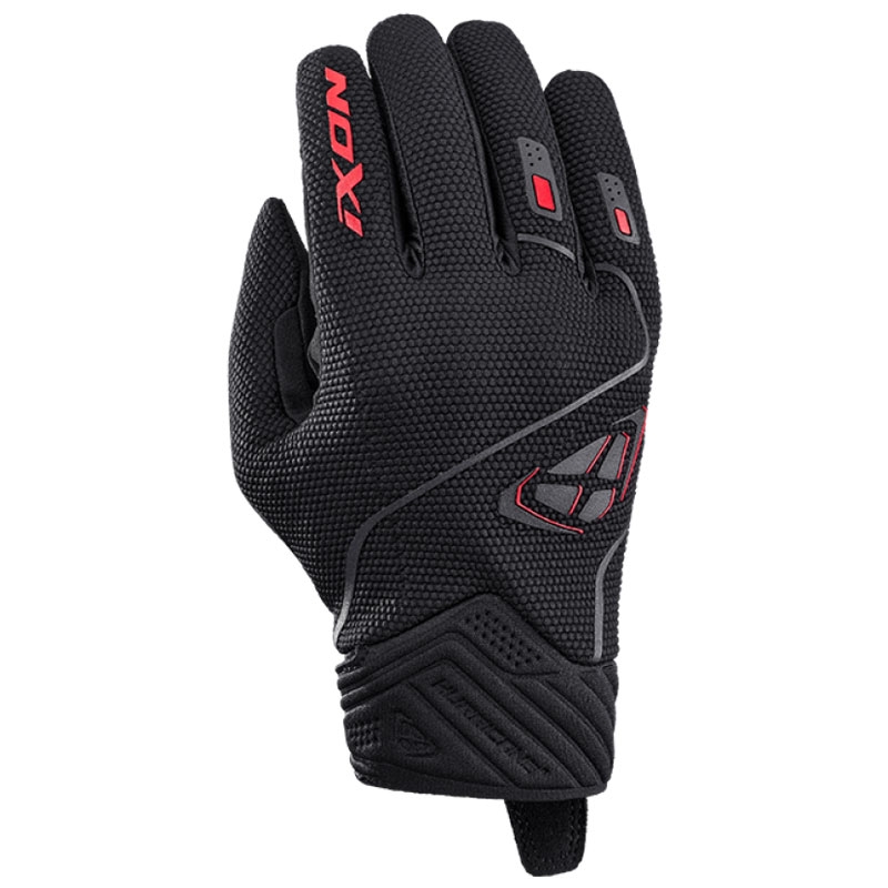 Moottoripyöräilykäsineet IXON Hurricane 2 musta-punainen