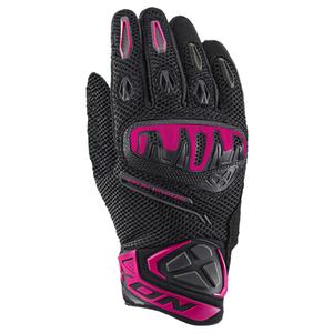 Naisten IXON Mirage Airflow Musta ja vaaleanpunainen moottoripyöräilykäsineet