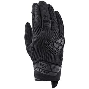 Naisten IXON Mig 2 Airflow Moottoripyöräilykäsineet Musta