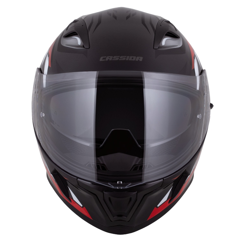 Integroitu kypärä Cassida Orbit Strix punainen-harmaa-valko-musta