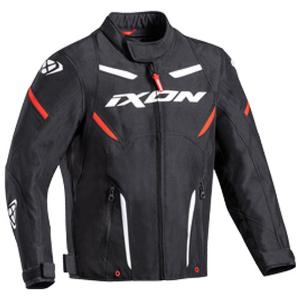 Lasten moottoripyörätakki IXON Striker musta ja valkoinen