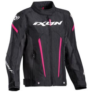 Lasten moottoripyörätakki IXON Striker musta ja vaaleanpunainen